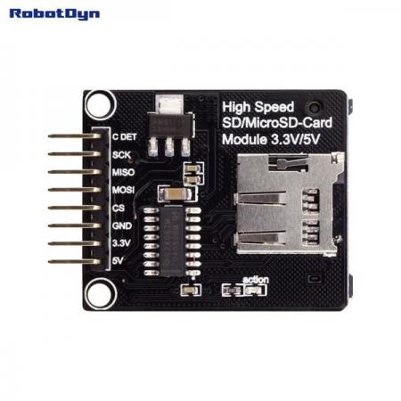 디바이스마트,MCU보드/전자키트 > 전원/신호/저장/응용 > SD/TF/메모리,RobotDyn,SD+MicroSD-card high speed module [RD007],080d277e-0d1b-11e6-acde-10c37b90f38d / 범용 SD + MicroSD 카드 고속 모듈은 SD 또는 MicroSD 카드에서 데이터를 전송하는 간단한 솔루션 / 5V 또는 3.3V 용으로 사용
