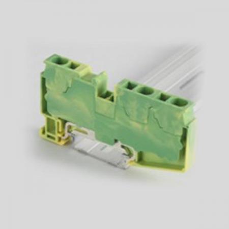 디바이스마트,커넥터/PCB > 터미널블럭 > 단자대 타입 > UTL(Rail 산업용),UTL,JUT14-6/1-2PE,41A / 6mm2 푸시인 3커넥션 접지