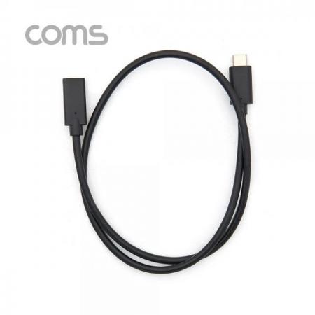 디바이스마트,케이블/전선 > USB 케이블 > 데이터케이블(MM) > USB 3.1 C타입 케이블,Coms,USB 3.1(Type C) 케이블(M/F) / 연장 / 60cm / Black [BT658],USB 3.1(Type C) 케이블(M/F) / 연장 / 60cm / Black