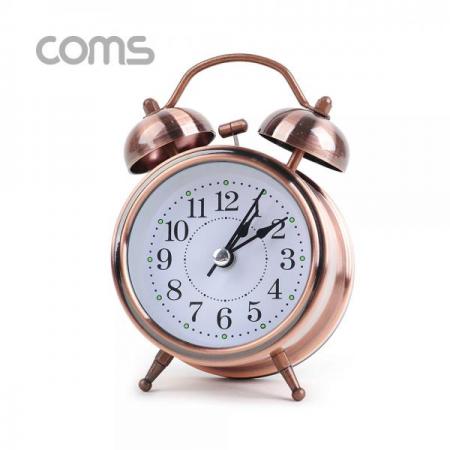디바이스마트,컴퓨터/모바일/가전 > 가구/사무용품/공구 > 가구/데코 > 인테리어소품,Coms,탁상용 아날로그 시계 / Rose Gold / 알람시계 / 원형 / 무소음 [ID919],탁상용 아날로그 시계 / Rose Gold / 알람시계 / 원형 / 무소음
