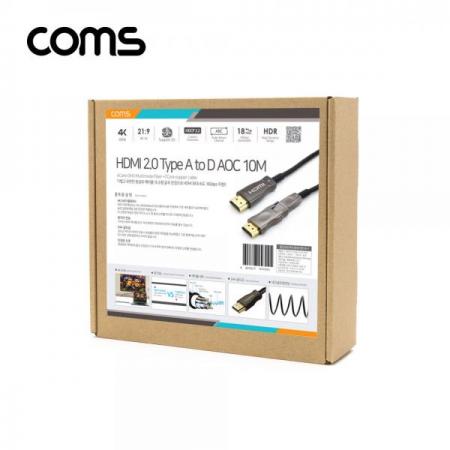 디바이스마트,케이블/전선 > 영상/음향 케이블 > HDMI 케이블,Coms,HDMI 2.0 + Micro HDMI 분리형 리피터 광 케이블 10M / 4K2K@60Hz / ARC 기능 지원 [CB704],HDMI 2.0 + Micro HDMI 분리형 리피터 광 케이블 10M / 4K2K@60Hz / ARC 기능 지원
