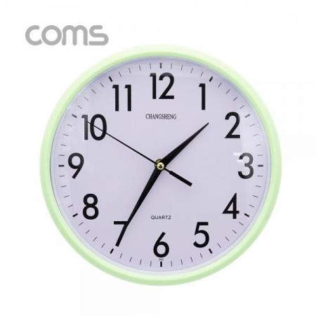디바이스마트,컴퓨터/모바일/가전 > 가구/사무용품/공구 > 가구/데코 > 인테리어소품,Coms,시계 (아날로그) / 벽걸이원형 / 무소음 / Green / 26cm [ID912],시계 (아날로그) / 벽걸이원형 / 무소음 / Green / 26cm