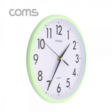 디바이스마트,컴퓨터/모바일/가전 > 가구/사무용품/공구 > 가구/데코 > 인테리어소품,Coms,시계 (아날로그) / 벽걸이원형 / 무소음 / Green / 26cm [ID912],시계 (아날로그) / 벽걸이원형 / 무소음 / Green / 26cm