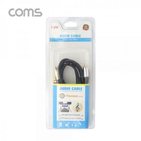 디바이스마트,케이블/전선 > 영상/음향 케이블 > HDMI/DVI 케이블,Coms,RCA 케이블(3선/최고급) / 24K Gold / OFC(무산소동선) / 1.8M [BT633],RCA 케이블(3선/최고급) / 24K Gold / OFC(무산소동선) / 1.8M