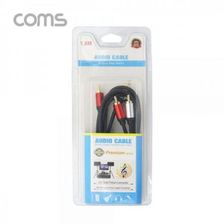 디바이스마트,케이블/전선 > 영상/음향 케이블 > HDMI/DVI 케이블,Coms,RCA 케이블(2선/최고급) / 24K Gold / OFC(무산소동선) / 1.8M [BT632],RCA 케이블(2선/최고급) / 24K Gold / OFC(무산소동선) / 1.8M