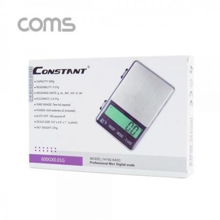 디바이스마트,컴퓨터/모바일/가전 > 가전/생활용품 > 주방가전 > 주방 기타가전,Coms,전자 저울 (미니) / 최대 600g [ID865],전자 저울 (미니) / 최대 600g