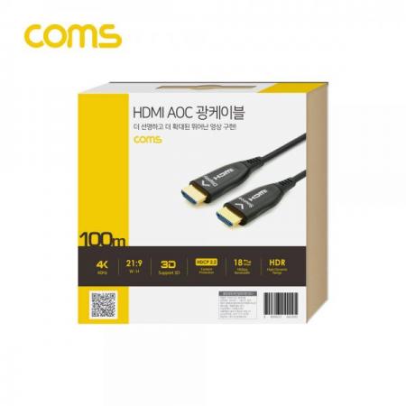 디바이스마트,케이블/전선 > 영상/음향 케이블 > HDMI 케이블,Coms,HDMI 2.0 리피터 광 케이블(Optical + Coaxial) 100M / 4K2K@60Hz 지원 [BX209],HDMI 2.0 리피터 광 케이블(Optical + Coaxial) 100M / 4K2K@60Hz 지원
