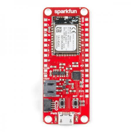 디바이스마트,MCU보드/전자키트 > 통신/네트워크 > 지그비,SparkFun,SparkFun Thing Plus - XBee3 Micro (Chip Antenna) [WRL-15454],802.15.4 2.4GHz 무선 연결 (Zigbee 3.0 프로토콜)을 제공 / MicroPython (32KB메모리)으로 프로그래밍 / 2.6VDC-3.6VDC 공급 전압 / 칩안테나