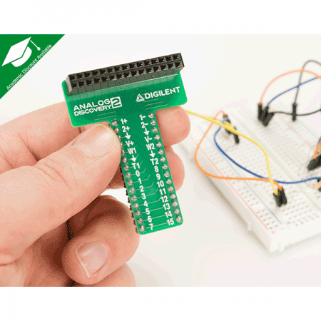 디바이스마트,MCU보드/전자키트 > 프로세서/개발보드 > Digilent > Scope, DAQ 및 장비,Digilent,Breadboard Breakout for Analog Discovery 410-373,410-373 / Analog Discovery와 함께 사용하여 모든 브레드보드와 안전하게 연결 가능 / 브레드보드 브레이크 아웃 핀의 표준 간격