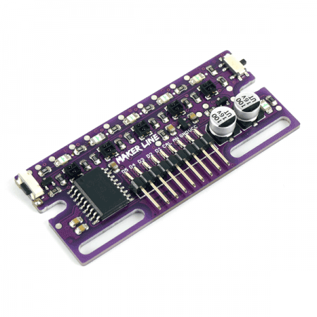 디바이스마트,MCU보드/전자키트 > 센서모듈 > 라이다/거리/초음파/라인 > 적외선(IR)/라인,Cytron,Maker Line: Simplifying Line Sensor For Beginner [MAKER-LINE],작동 전압 : DC 3.3V 및 5V 호환 (역 극성 보호 포함). /권장 라인 폭 : 13mm ~ 30mm. /감지 거리 (높이) : 4mm ~ 40mm (Vcc = 5V, 흰색 표면의 검은 선). /Arduino, Raspberry Pi 등과 같은 광범위한 컨트롤러 지원 / 학교 프로젝트 또는 경쟁을위한 라인 팔로 잉 모바일 로봇, 자동 유도 차량 (AGV)