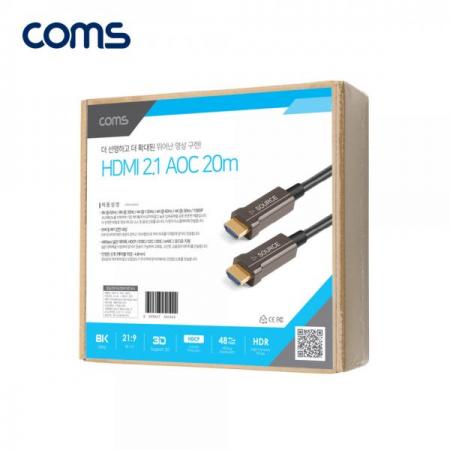 디바이스마트,컴퓨터/모바일/가전 > 스마트폰/스마트기기 > 케이블/젠더 > 기타 케이블,Coms,HDMI 2.1 AOC 리피터 케이블 20M / 8K@60Hz, 최대 4K@120Hz / ARC 기능 지원 [CL144],HDMI 2.1 AOC 리피터 케이블 20M / 8K@60Hz, 최대 4K@120Hz / ARC 기능 지원