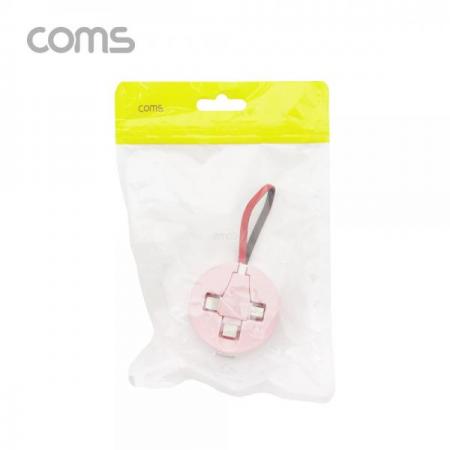 디바이스마트,컴퓨터/모바일/가전 > 스마트폰/스마트기기 > 케이블/젠더 > 멀티 케이블,Coms,스마트폰 멀티 케이블(자동감김/3 in 1) / USB 3.1(Type C) / Micro 5P / 8P / 핑크 [BB199],스마트폰 멀티 케이블(자동감김/3 in 1) / USB 3.1(Type C) / Micro 5P / 8P / 핑크