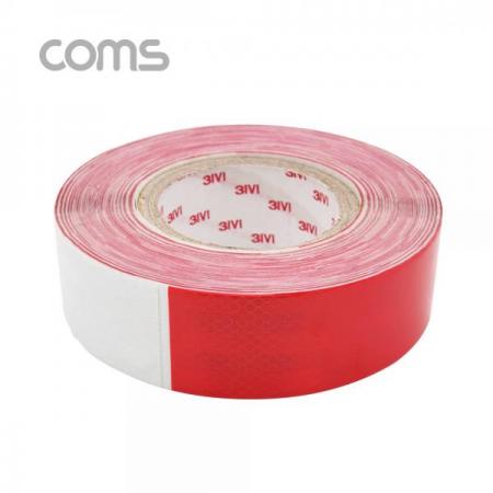 디바이스마트,화학/산업/안전 > 접착제/메꿈제/테이프 > 각종 테이프 > 기타 테이프류,Coms,형광 테이프 (적,백) / 반사 스티커 / 50mm [ID838],형광 테이프 (적,백) / 반사 스티커 / 50mm