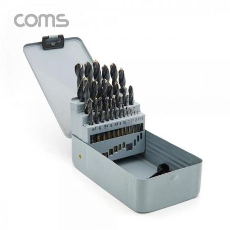 디바이스마트,컴퓨터/모바일/가전 > 가구/사무용품/공구 > 공구/공구자재 > 절삭연마공구,Coms,드릴 비트 세트 / 드릴 날 / 25pcs / 1mm ~ 13mm [ID857],드릴 비트 세트 / 드릴 날 / 25pcs / 1mm ~ 13mm