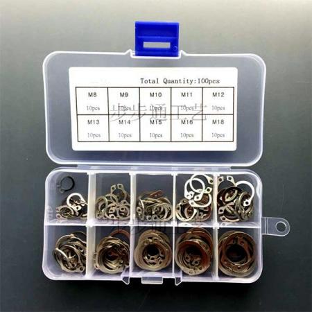 디바이스마트,기계/제어/로봇/모터 > 볼트/너트 > 핀/링/악세사리,SZH,스냅링 - 축용 C형 멈춤링 키트 (SUS304) 100PCS [SZH-RING004],축 또는 구멍에 설치한 틈에 삽입하여 상대의 부품이 빠져나가지 않도록 스프링 작용을 갖는 체결 부품 / SUS304 스테인레스