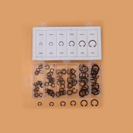 디바이스마트,기계/제어/로봇/모터 > 볼트/너트 > 핀/링/악세사리,SZH,스냅링 - 구멍용 C형 멈춤링 키트 100PCS [SZH-RING005],축 또는 구멍에 설치한 틈에 삽입하여 상대의 부품이 빠져나가지 않도록 스프링 작용을 갖는 체결 부품 / S45C재질