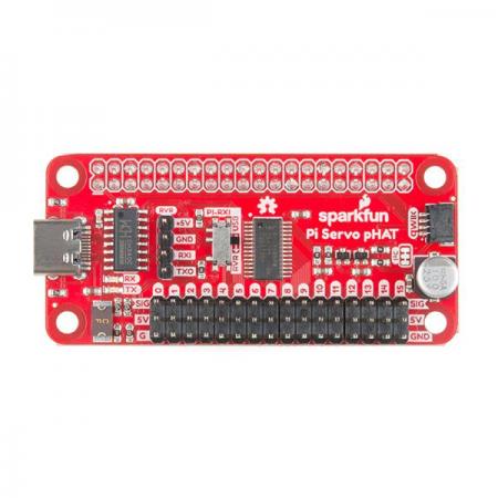 디바이스마트,MCU보드/전자키트 > 버튼/스위치/제어/RTC > 모터/모터컨트롤,SparkFun,SparkFun Servo pHAT for Raspberry Pi [DEV-15316],라즈베리파이 호환 / I2C 연결을 통해 최대 16 개의 서보 모터를 간단하고 복잡하지 않게 제어