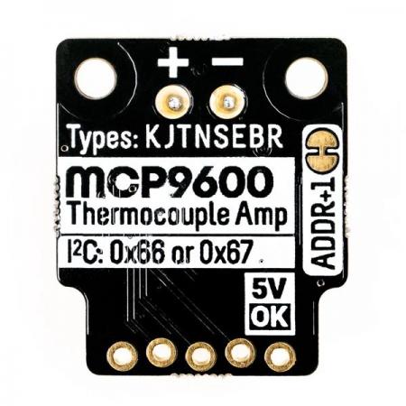 디바이스마트,MCU보드/전자키트 > 센서모듈 > 온도/습도 > 온도센서,Pimoroni,MCP9600 Thermocouple Amplifier Breakout [PIM437],열전대 증폭기 (온도 프로브) / 8가지 열전대 (K, J, T, N, S, E, B 및 R 형) 유형에서 작동하며 내장된 온도 경보 기능이 있음 / Arduino ,Raspberry Pi 호환 / 3.3V 또는 5V 호환