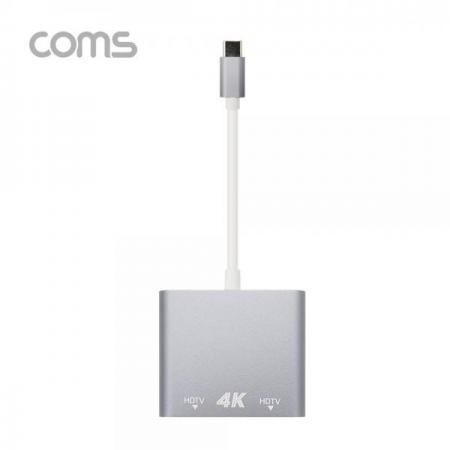 디바이스마트,케이블/전선 > USB 케이블 > OTG(FM) > USB C타입 OTG,Coms,USB 3.1 Type C to HDMI 듀얼 컨버터 / Type C to HDMIx2 [FA703],USB 3.1 Type C to HDMI 듀얼 컨버터 / Type C to HDMIx2