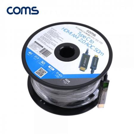 디바이스마트,케이블/전선 > USB 케이블 > OTG(FM) > USB C타입 OTG,Coms,USB 3.1 Type C to HDMI 2.0 AOC 리피터 케이블 50M / 4K@60Hz [CL156],USB 3.1 Type C to HDMI 2.0 AOC 리피터 케이블 50M / 4K@60Hz