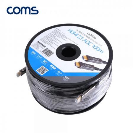 디바이스마트,케이블/전선 > 영상/음향 케이블 > HDMI 케이블,Coms,HDMI 2.1 AOC 리피터 케이블 100M / 8K@60Hz, 최대 4K@120Hz / ARC 기능 지원 [CL147],HDMI 2.1 AOC 리피터 케이블 100M / 8K@60Hz/ 최대 4K@120Hz / ARC 기능 지원