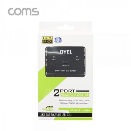 디바이스마트,컴퓨터/모바일/가전 > 네트워크/케이블/컨버터/IOT > KVM스위치/분배기/선택기 > KVM스위치,Coms,2포트 HDMI KVM 스위치(2:1) [BT557],2포트 HDMI KVM 스위치(2:1)