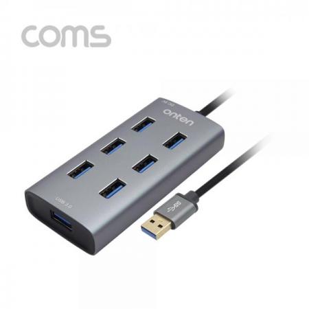 디바이스마트,컴퓨터/모바일/가전 > 네트워크/케이블/컨버터/IOT > 인터넷공유기/허브/랜카드 > USB허브/포트 확장 도킹스테이션,Coms,USB 허브(HUB) 3.0 - 7포트(7Port) / 보조전원 [FW698],USB 허브(HUB) 3.0 - 7포트(7Port) / 보조전원