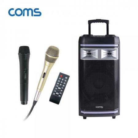 디바이스마트,컴퓨터/모바일/가전 > 음향ㆍ영상ㆍ카메라 > 블루투스 사운드 > 블루투스 스피커,Coms,이동식 앰프 스피커 & 마이크 세트, 유/무선 마이크 2대 기본제공, 순간최대출력 800W [CR400],이동식 앰프 스피커 & 마이크 세트/ 유/무선 마이크 2대 기본제공/ 순간최대출력 800W