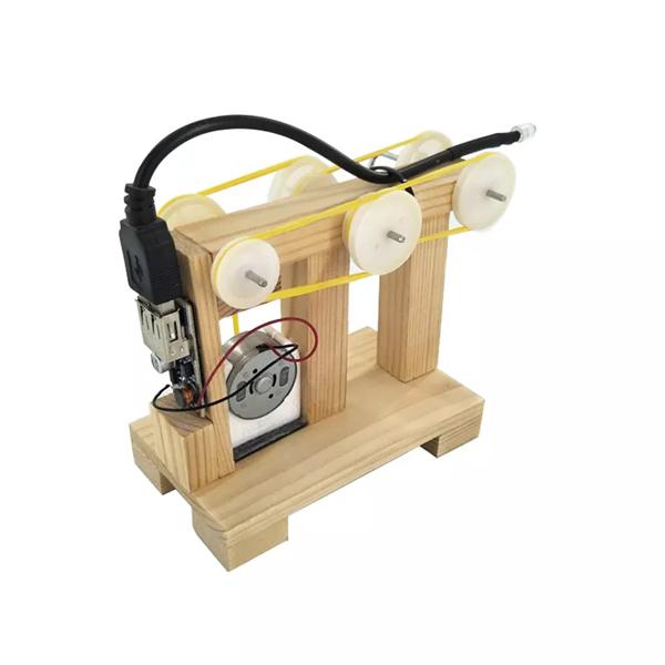 DIY manual hand crank generator kit for children training materials