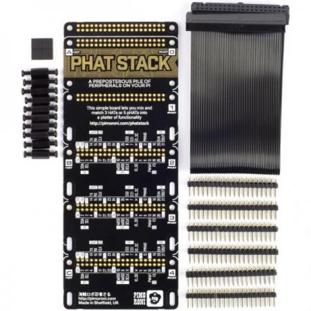 디바이스마트,오픈소스/코딩교육 > 라즈베리파이 > 라즈베리파이 확장보드/HAT,Pimoroni,pHAT Stack – Solder Yourself Kit [PIM321],라즈베리 파이 호환 / HAT 3개~pHAT 5개를 혼합 사용가능 / 6개의 2x20핀 헤더 납땜 필요