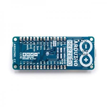 디바이스마트,오픈소스/코딩교육 > 아두이노 > 아두이노 정품 보드/쉴드/키트,아두이노,Arduino MKR ZERO,ABX00012 / 32비트 응용 프로그램 개발 및 오디오 관련 작업에 최적 / 별도의 하드웨어없이 음악 파일로 재생가능한 전용 SPI 인터페이스 (SPI1)가 내장된 온보드 SD 커넥터 / SAMD21 Cortex-M0+ 32 비트 저전력 ARM MCU / micro-USB 케이블 연결 / 동작 전압 : 3.3V