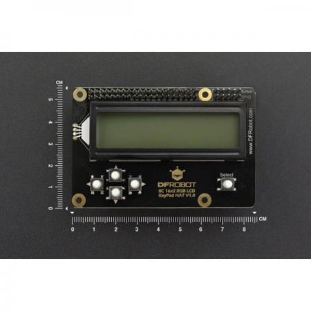 디바이스마트,오픈소스/코딩교육 > 라즈베리파이 > 라즈베리파이 디스플레이,DFROBOT,IIC 16x2 RGB LCD KeyPad HAT V1.0 [DFR0514],Raspberry Pi 호환 / 16 * 2 LCD 디스플레이 / 공급 전압 : 5V /LCD, 백라이트 밝기 조정, 디스플레이 제어 등의 1600 만 가지 색상 조합 가능 /  푸시버튼 5개장착