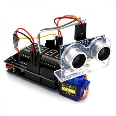 디바이스마트,오픈소스/코딩교육 > 아두이노 > 아두이노 교육용키트,디바이스마트,아두이노 초음파 감시 키트 [SZH-ME003],디바이스마트 자체제작 / 아두이노와 초음파 센서를 이용한  초음파 감시 키트