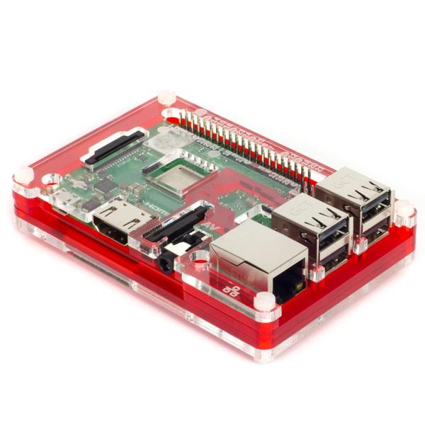 Pibow 3 B+ Coupe (Raspberry Pi 3 B+, 3, & 2) – Coupe Red [PIM341]