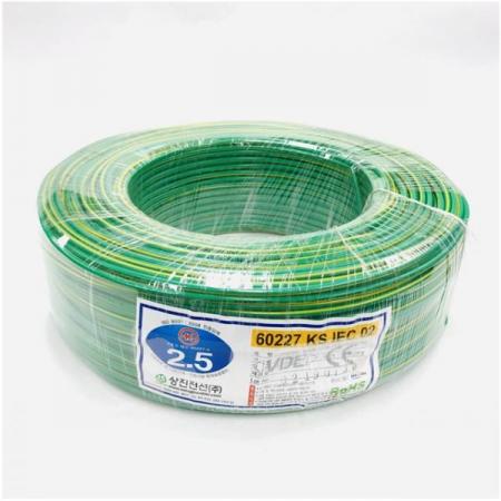 디바이스마트,케이블/전선 > KS/UL/절연전선 > KS절연전선 > KIV (KS IEC 02) 절연전선,거상인,[KIV] 절연전선1.5SQ (1롤, 200M) (외경포함-3.1mm),60227-3 KS C IEC 02(KIV) 전선 / 규격 : 1.5SQ (mm2) / 색상 : 노랑 + 초록 혼합 / 길이 : 1롤 (200M( / 전압 : 450/700V / 온도 : 70˚C