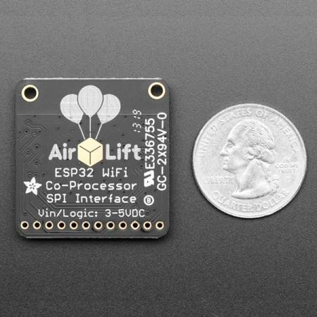 디바이스마트,MCU보드/전자키트 > 통신/네트워크 > 와이파이,Adafruit,Adafruit AirLift – ESP32 WiFi Co-Processor Breakout Board [ada-4201],ESP32 WiFi 칩을 장착한 에어리프트 모듈 / WiFi 사용 중 최대 250mA제공 전원 공급 장치필요 / 3V 또는 5V Arduino 보드 호환가능 / 8MHz SPI