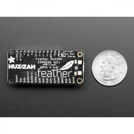 디바이스마트,MCU보드/전자키트 > 통신/네트워크 > 와이파이,Adafruit,Assembled Feather HUZZAH w/ ESP8266 WiFi With Stacking Headers [ada-3213],ESP8266 WiFi 마이크로 컨트롤러 (개발보드)  / 플래시 4MB (32MBit) / 3.3V 로직 / Arduino IDE 또는 NodeMCU Lua 호환 / 헤더 납땜 불필요