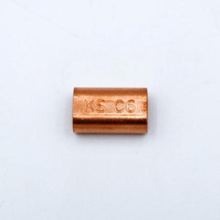 디바이스마트,케이블/전선 > 전기자재/배선자재 > 슬리브 > C형 슬리브,이에스단자,전선 연결용 C형 슬리브 6SQ,전선 연결용 C형 압착 슬리브 / 규격 : 6SQ / 소재 : 전기동