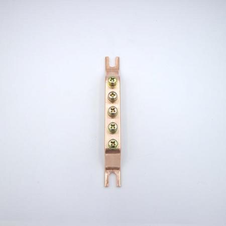 디바이스마트,케이블/전선 > 전기자재/배선자재 > 부스바,이에스단자,접지 부스바 5핀 (5×1),접지 정리용 접지 부스바 / 두께 : 3T / 넓이 : 15mm / 핀수 : 5핀 (5핀×1열) / 소재 : 전기동