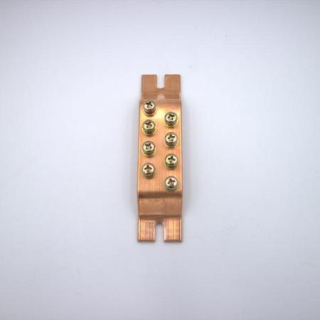 디바이스마트,케이블/전선 > 전기자재/배선자재 > 부스바,이에스단자,접지 부스바 8핀 (4×2),접지 정리용 접지 부스바 / 두께 : 3T / 넓이 : 30mm / 핀수 : 8핀 (4핀×2열) / 소재 : 전기동