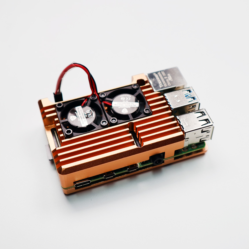 디바이스마트,오픈소스/코딩교육 > 라즈베리파이 > 라즈베리파이 케이스,SZH,라즈베리파이4 듀얼 쿨러 케이스 브론즈 [RBP-014],라즈베리파이4 전용 알루미늄 합금 듀얼 쿨러 케이스 / 듀얼 팬 & 써멀 패드 장착 / 색상 : 브론즈