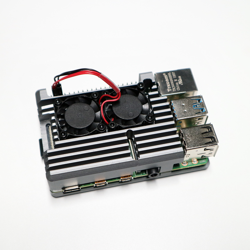 디바이스마트,오픈소스/코딩교육 > 라즈베리파이 > 라즈베리파이 케이스,SZH,라즈베리파이4 듀얼 쿨러 케이스 진그레이 [RBP-012],라즈베리파이4 전용 알루미늄 합금 듀얼 쿨러 케이스 / 듀얼 팬 & 써멀 패드 장착 / 색상 : 진그레이