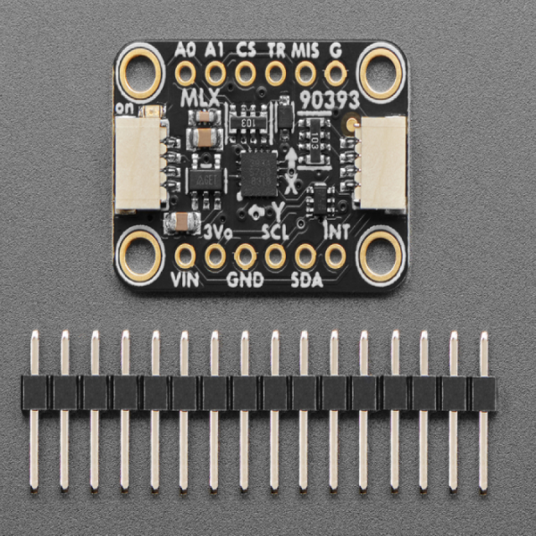 디바이스마트,오픈소스/코딩교육,Adafruit,Adafruit Wide-Range Triple-axis Magnetometer - MLX90393 - STEMMA QT [ada-4022],광대역 3 축 지자계 센서 / 3축 방향으로 ±5mT 에서 ±50mT 까지의 범위에서 16비트로 측정이 가능 / 자석 및 자기방향 감지에 탁월 / 3V 또는 5V 마이크로 컨트롤러 호환 / 3.3V 전원 공급 / I2C