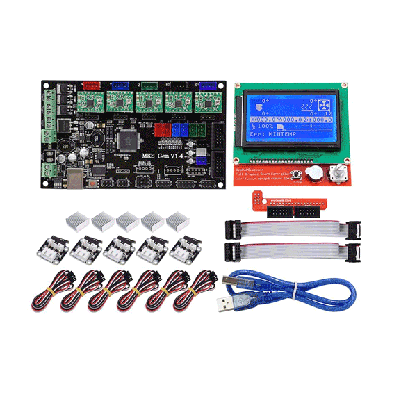 MKS 12864 LCD Display Mit SD-Kartenhalter – Für 3D-Drucker, Unterstützt Marlin