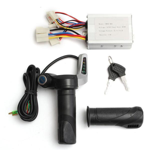 36V 1000W Brushed Motor Speed Controller With Locking Throttle & Battery Display For Mini Bikes