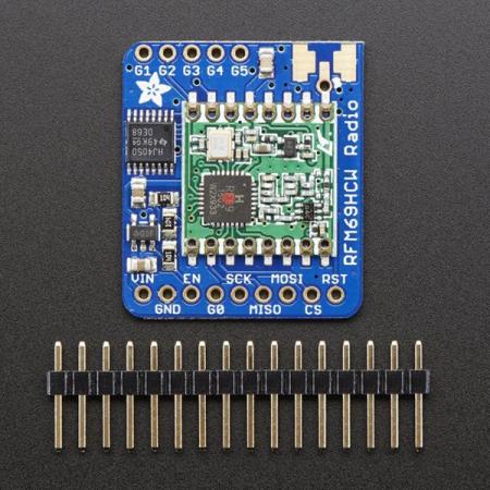 디바이스마트,MCU보드/전자키트 > 통신/네트워크 > RF/LoRa,Adafruit,Adafruit RFM69HCW Transceiver Radio Breakout - 433 MHz - RadioFruit [ada-3071],+20dBm FSK 패킷 라디오 모듈로 와이어 안테나로 약 500미터, 지향성 안테나로 약 5km 통신 가능 / RFM69HCW 433Mhz 버전 / 3V 혹은 5V 장치와 사용 가능