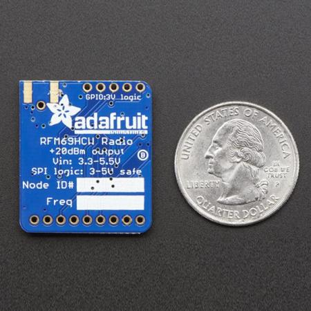 디바이스마트,MCU보드/전자키트 > 통신/네트워크 > RF/LoRa,Adafruit,Adafruit RFM69HCW Transceiver Radio Breakout - 433 MHz - RadioFruit [ada-3071],+20dBm FSK 패킷 라디오 모듈로 와이어 안테나로 약 500미터, 지향성 안테나로 약 5km 통신 가능 / RFM69HCW 433Mhz 버전 / 3V 혹은 5V 장치와 사용 가능