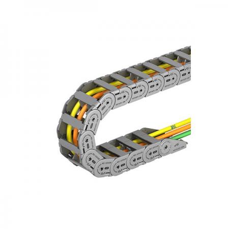 디바이스마트,케이블/전선 > 케이블악세사리/툴 > 케이블 베어,한신로보체인,HSP 0450-2BN(58x24mm),케이블 및 호스의 인입을 용이하게 하는 개폐형 설계 / 운동속도 : 180m/min이하 / 케이블 호스 직경 : 36mm이하