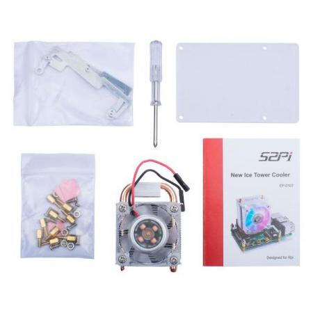 디바이스마트,오픈소스/코딩교육 > 라즈베리파이 > 아답터/방열판/OS/기타,52PI,라즈베리파이4 호환 Blink Blink ICE Tower CPU Cooling Fan [EP-0107],라즈베리 파이 4B, 3B, 3B+ 지원 / DC 5V 전원 입력 / 아이스 타워 구조 / 정격 전력 0.4W @ 5V, 0.08A