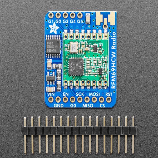 디바이스마트,MCU보드/전자키트 > 통신/네트워크 > RF/LoRa,Adafruit,Adafruit RFM69HCW Transceiver Radio Breakout - 868 or 915 MHz - RadioFruit [ada-3070],+20dBm FSK 패킷 라디오 모듈로 와이어 안테나로 약 500미터 가량, 지향성 안테나로 약 5km가량 통신이 가능 / 868MHz 또는 915MHz 전송 / 수신에 사용 / 900MHz 무선 버전 / 3V 혹은 5V 장치와 사용 가능